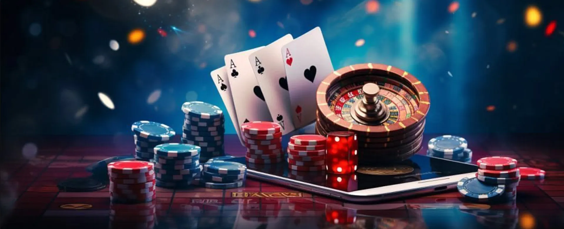 Dynamic online casino background with bright lights for 8k8 casino